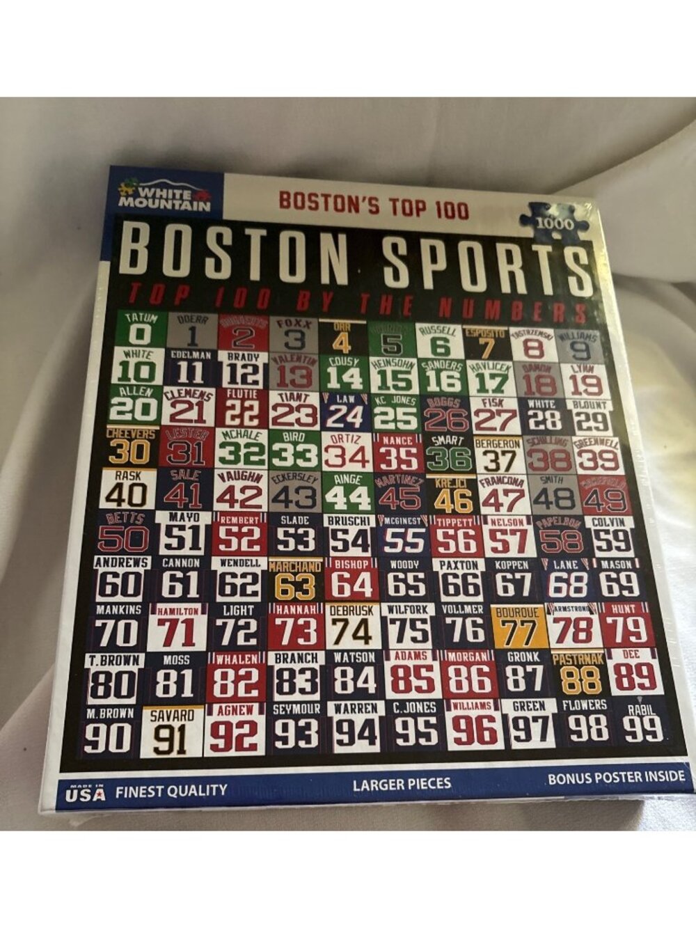 Boston Sports White Mountain Top Players Bonus Poster 1000-Piece Puzzle Collect